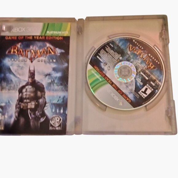 Batman Arkham Asylum Xbox 360 Game Of Year Edition 3D Platinum HitCAse Manual - Picture 2 of 3